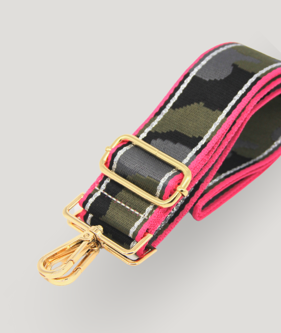 Fuchsia & Olive Camo Strap