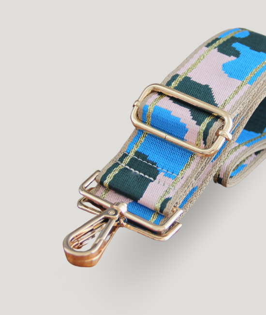 Beige & Blue Camo Strap