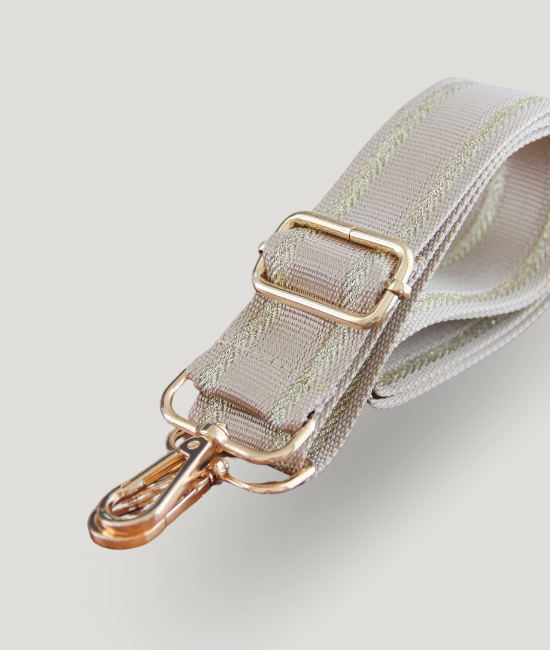 Beige & Gold Stripe Strap