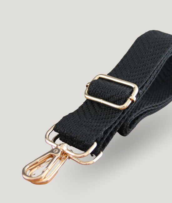 Black Herringbone Strap