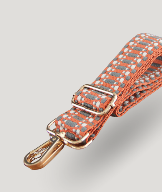 Orange & Grey Woven Strap