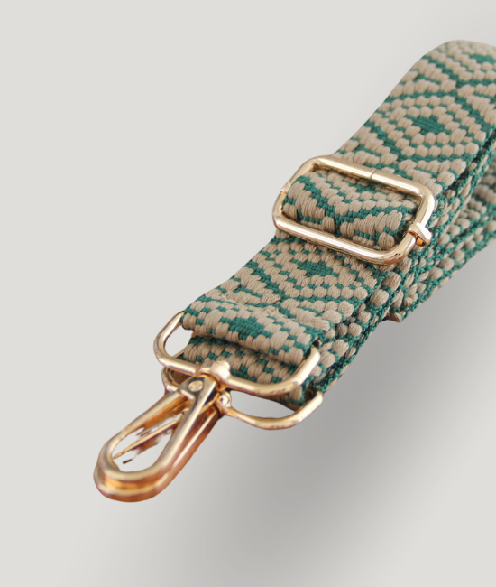 Green & Tan Woven Strap