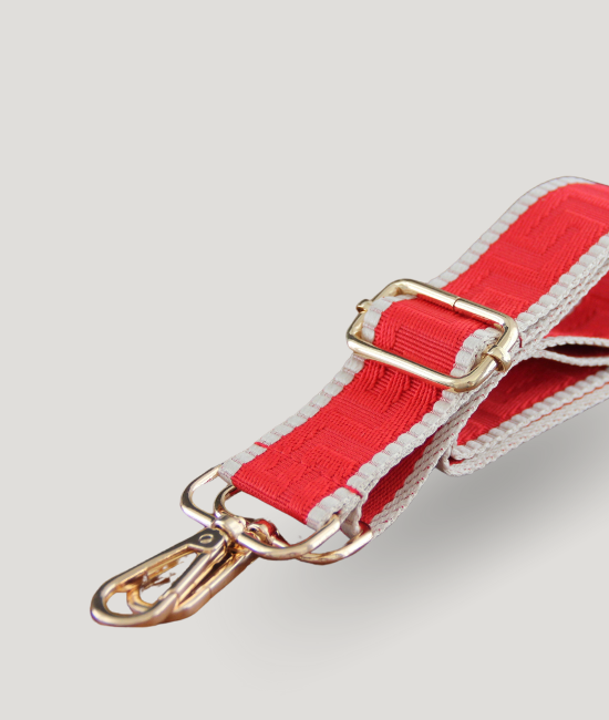 Red & Cream Patterned Strap