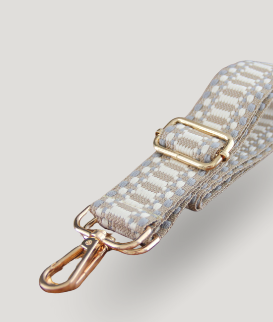 Taupe, Grey & Cream Woven Strap
